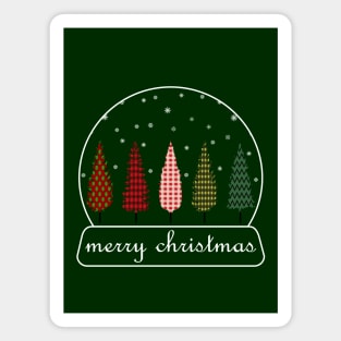 Merry Christmas snow globe design Magnet